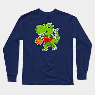 Basketball T Rex Long Sleeve T-Shirt